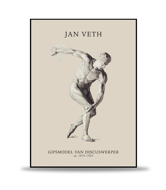 Jan Veth - Gipsmodel van Discuswerper Poster