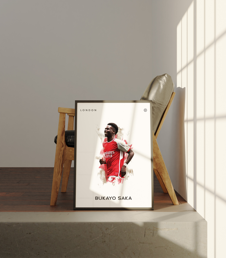 Bukayo Saka no.2 Fotboll Poster