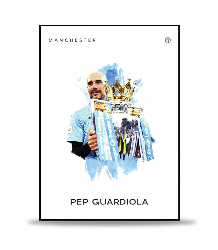 Pep Guardiola Fotboll Poster