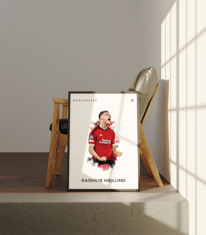 Rasmus Højlund Fotboll Poster