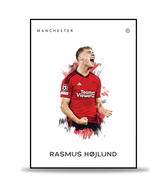 Rasmus Højlund Fotboll Poster