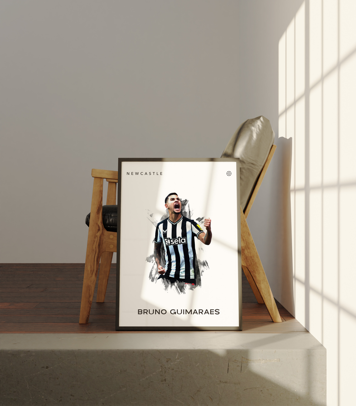 Bruno Guimaraes Fotboll Poster