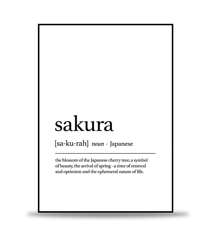 Sakura Text Poster