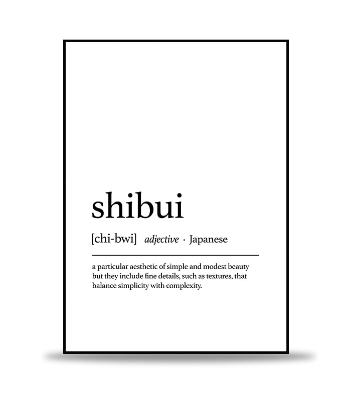 Shibui Text Poster