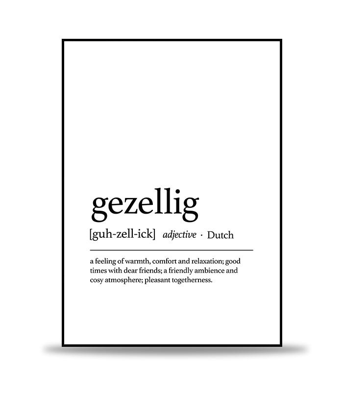 Gezellig Text Poster