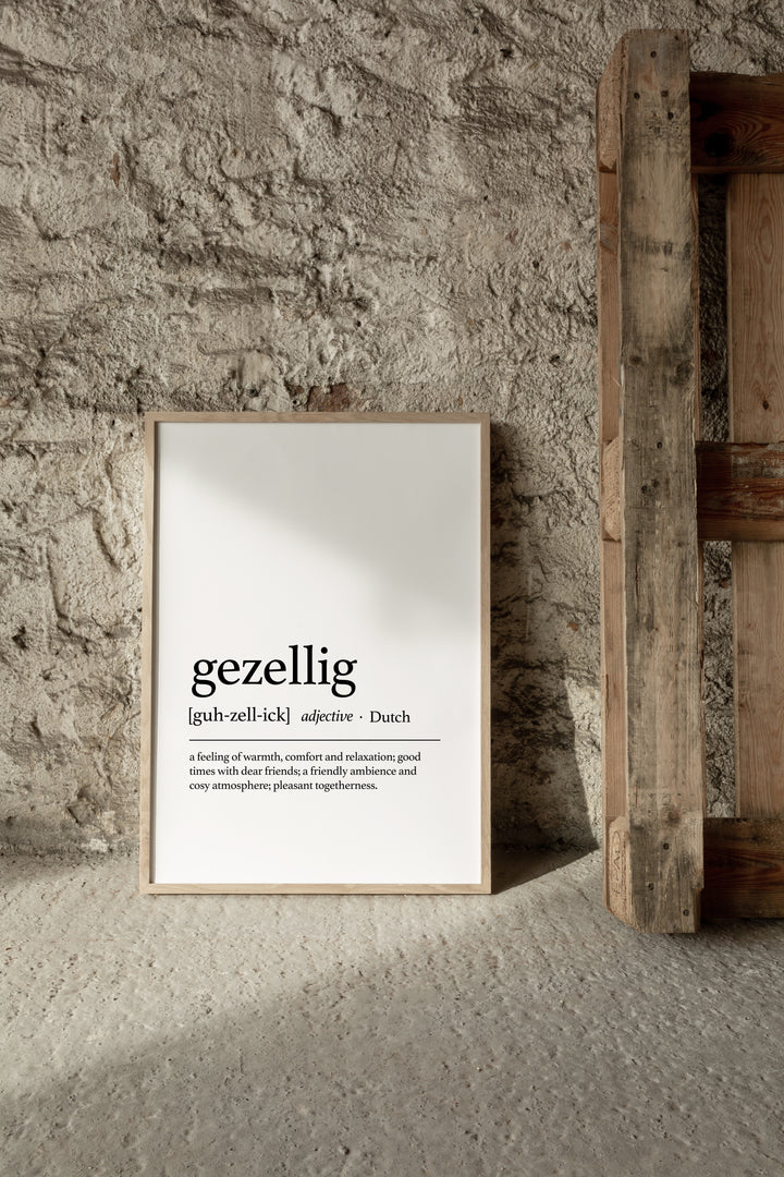 Gezellig Text Poster