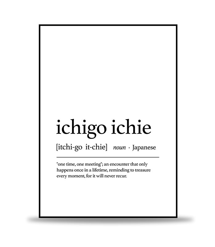 Ichigo Ichie Text Poster