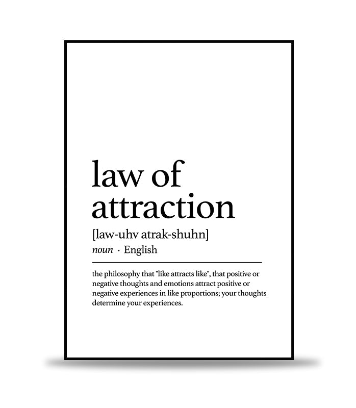 Law of Attraction Text Poster