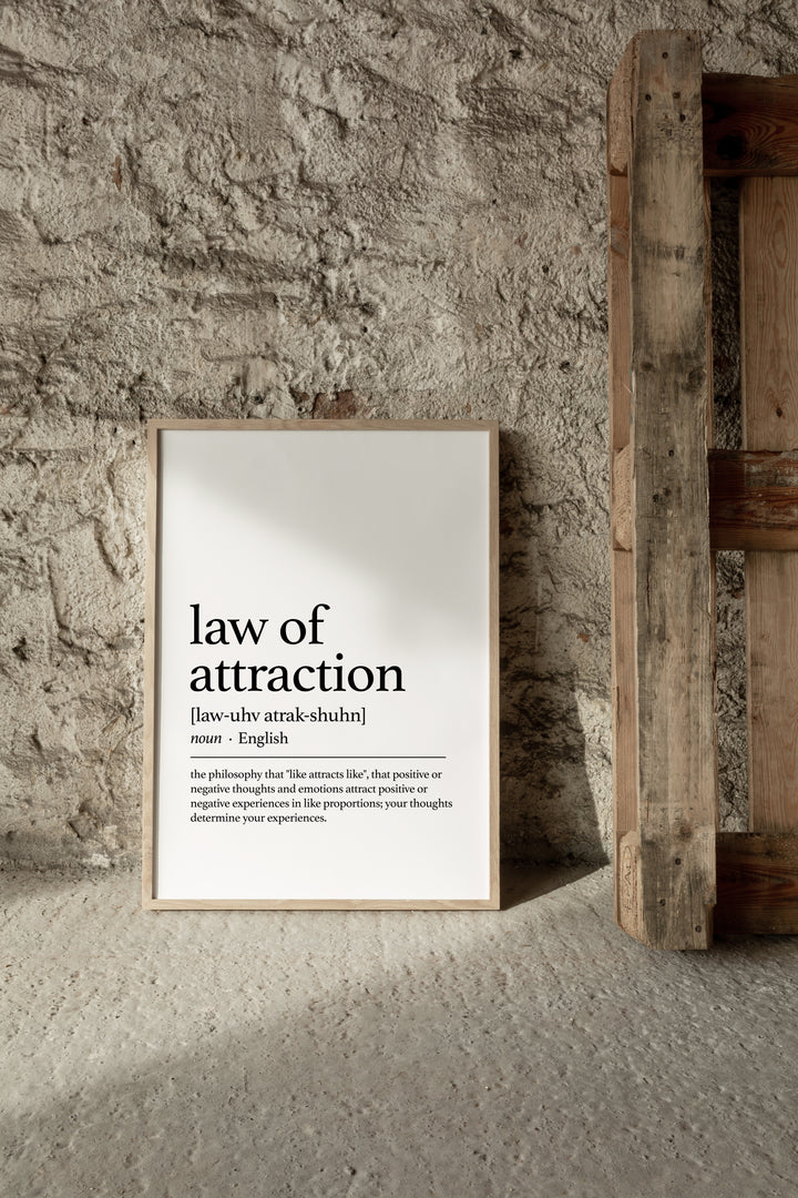 Law of Attraction Text Poster