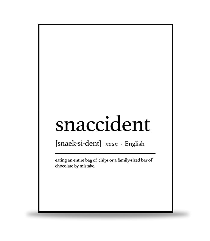 Snaccident Text Poster