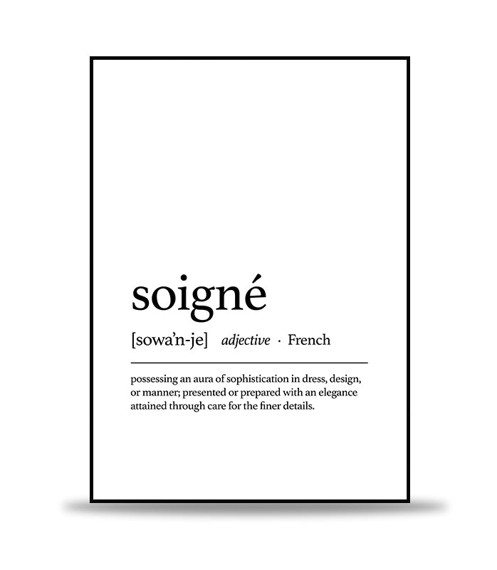 Soigné Text Poster