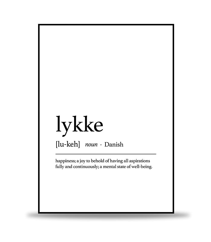 Lykke Text Poster