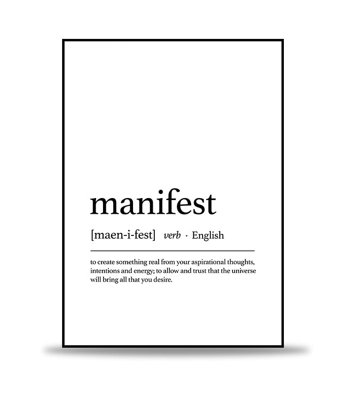 Manifest Text Poster