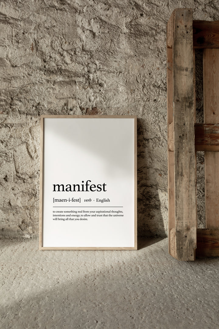 Manifest Text Poster