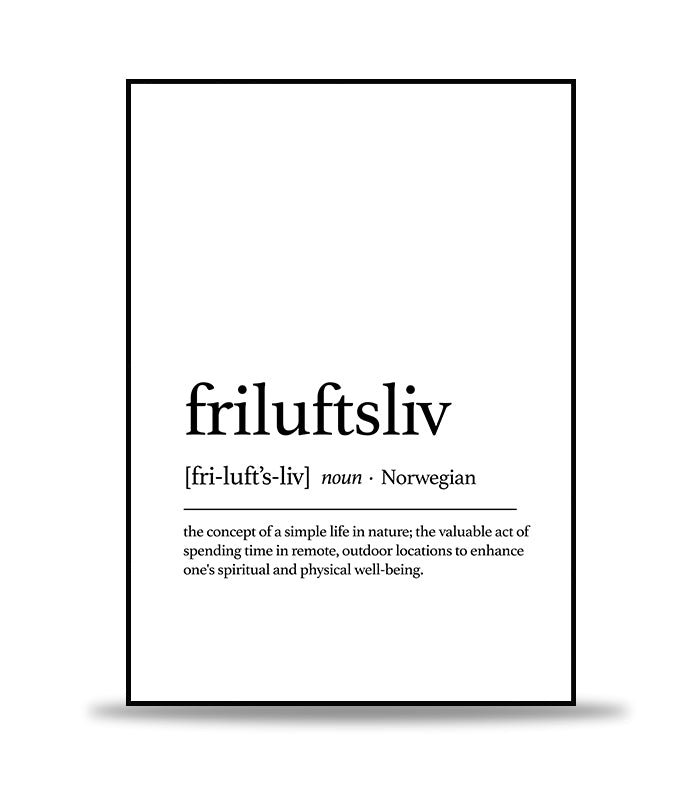 Friluftsliv Text Poster