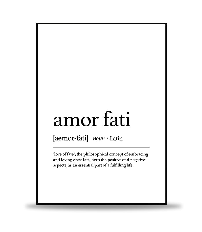 Amor Fati Text Poster