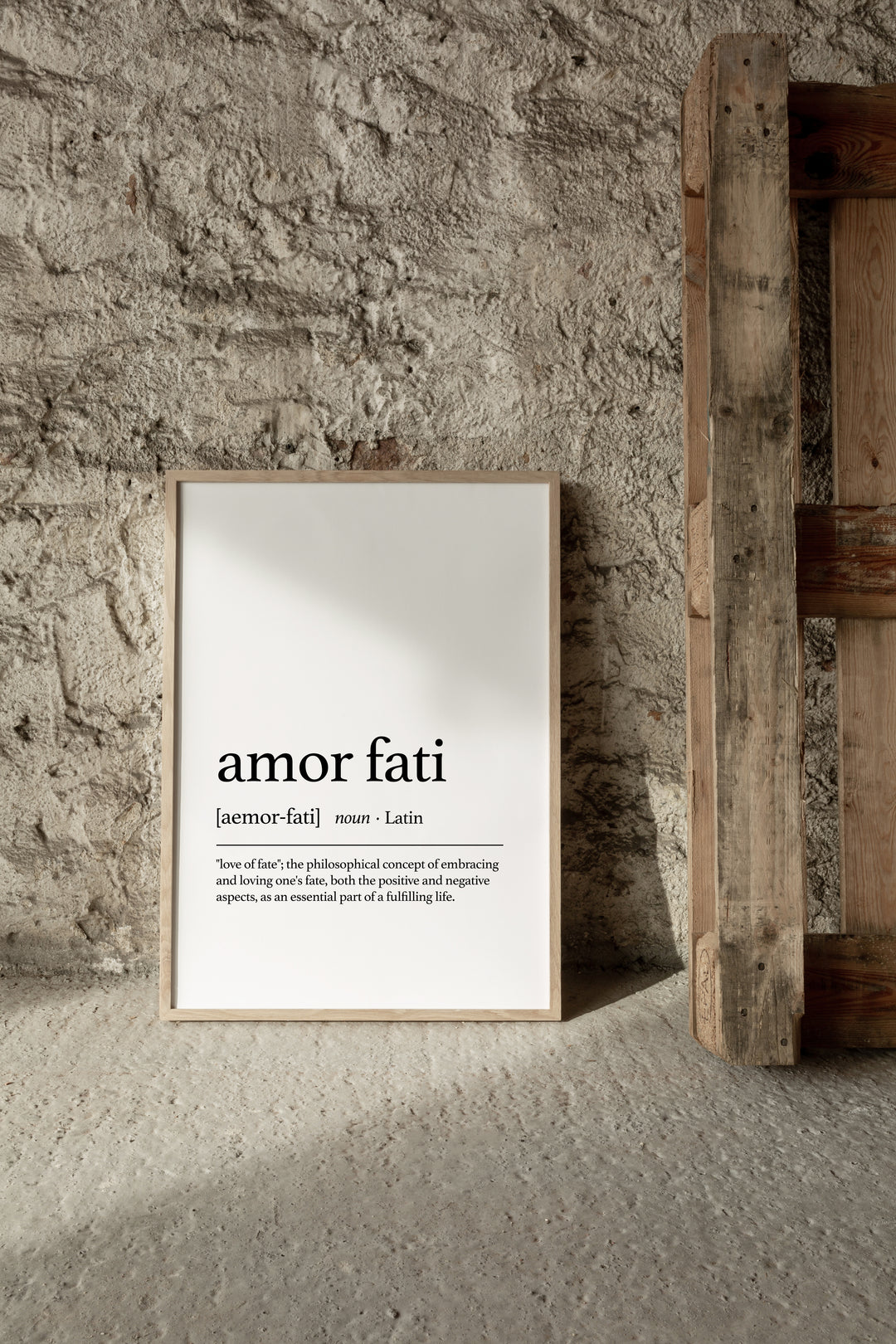 Amor Fati Text Poster