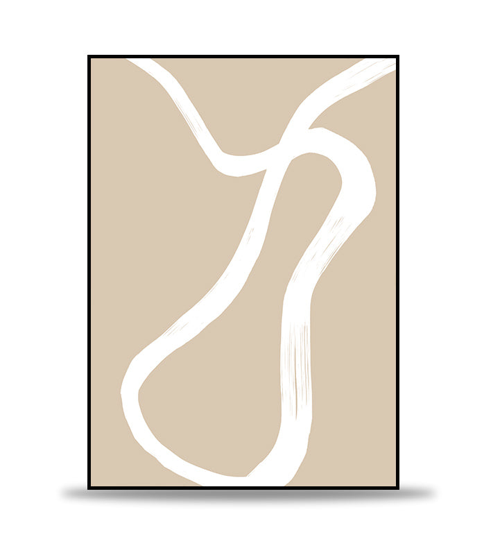 ABSTRACT BEIGE NO.1 POSTER