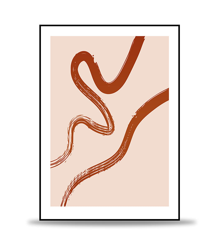 ABSTRACT LINES WITH BROWN TONES